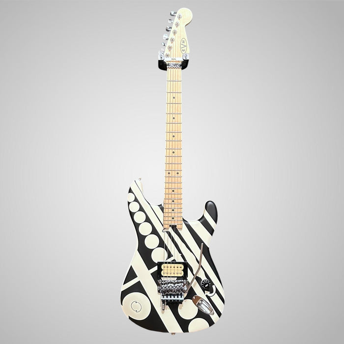 EVH Striped Circles Electric Guitar - Black and White