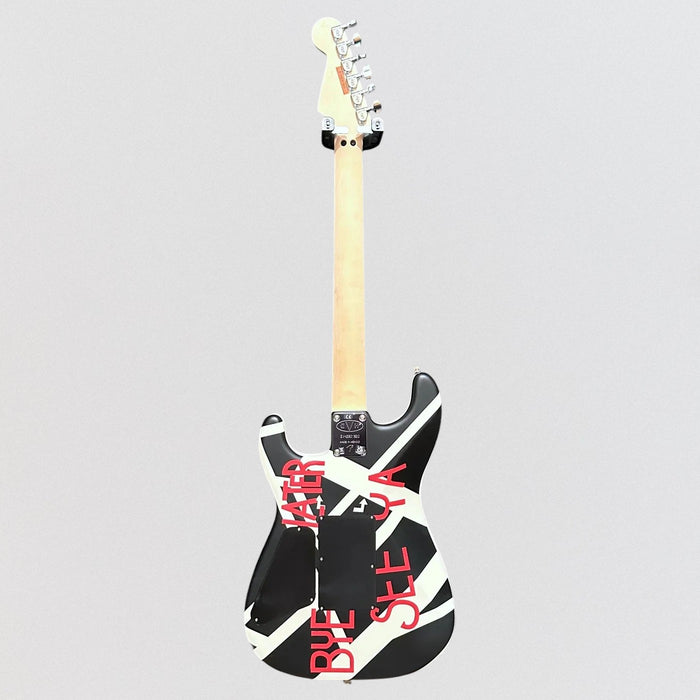 EVH Striped Circles Electric Guitar - Black and White