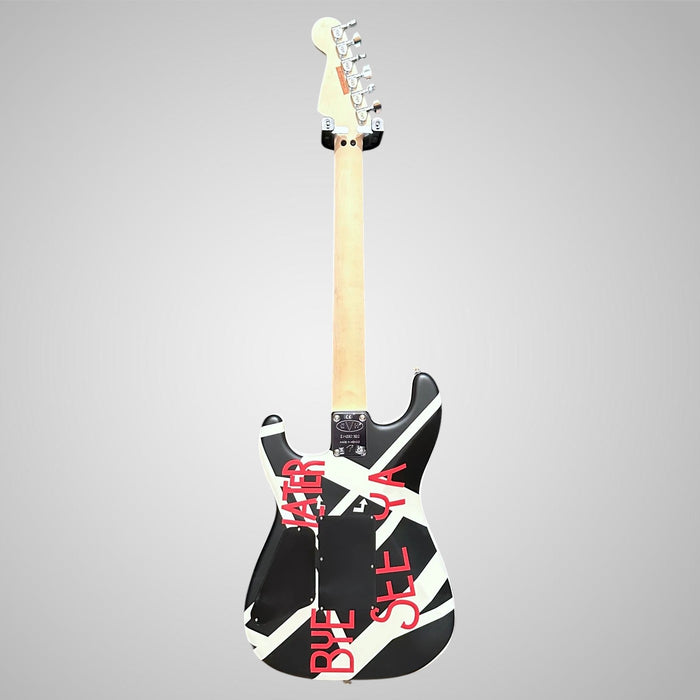 EVH Striped Circles Electric Guitar - Black and White