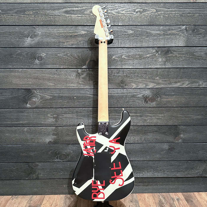 EVH Striped Circles Electric Guitar - Black and White