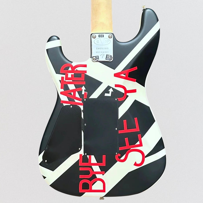 EVH Striped Circles Electric Guitar - Black and White