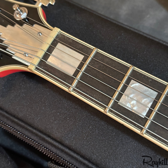 D'Angelico Premier Series Mini DC Semi-Hollow Fiesta Red Electric Guitar B-stock w/ Warranty