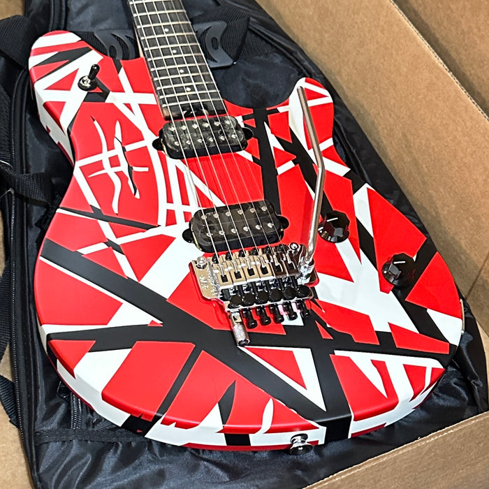 EVH Wolfgang Specal Striped Electric Guitar - Red with Black and White Stripes