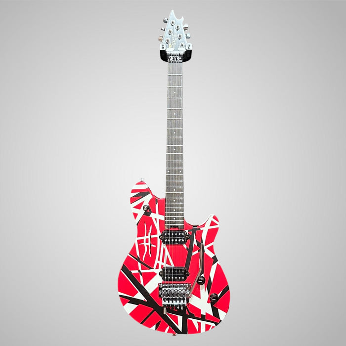 EVH Wolfgang Specal Striped Electric Guitar - Red with Black and White Stripes