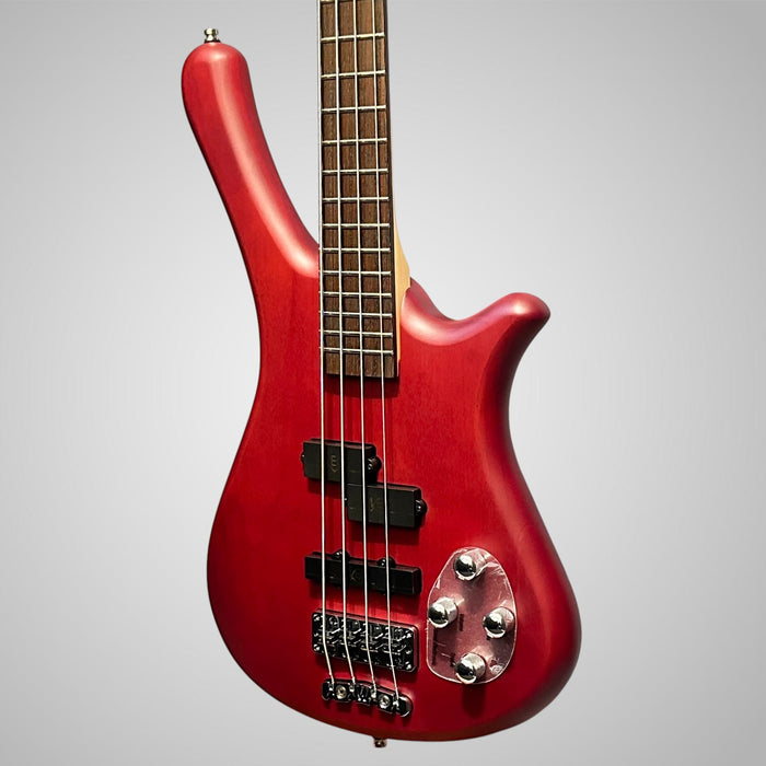 Warwick RockBass Fortress 4 String Electric Bass Guitar - Burgundy Red Transparent Satin