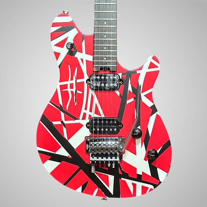 EVH Wolfgang Specal Striped Electric Guitar - Red with Black and White Stripes