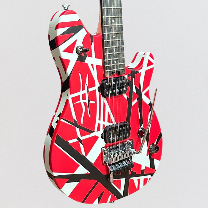 EVH Wolfgang Specal Striped Electric Guitar - Red with Black and White Stripes