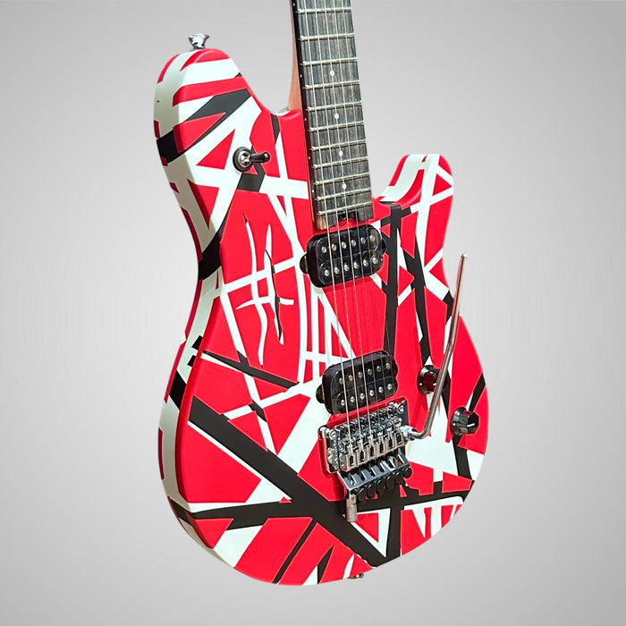 EVH Wolfgang Specal Striped Electric Guitar - Red with Black and White Stripes