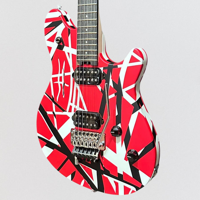 EVH Wolfgang Specal Striped Electric Guitar - Red with Black and White Stripes