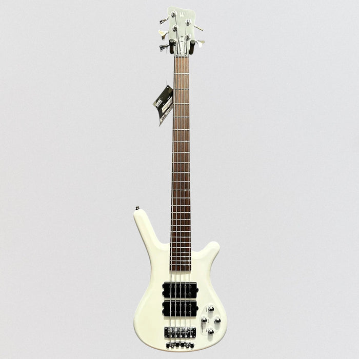 Warwick RockBass Corvette $$ 5-String Electric Bass Guitar - White