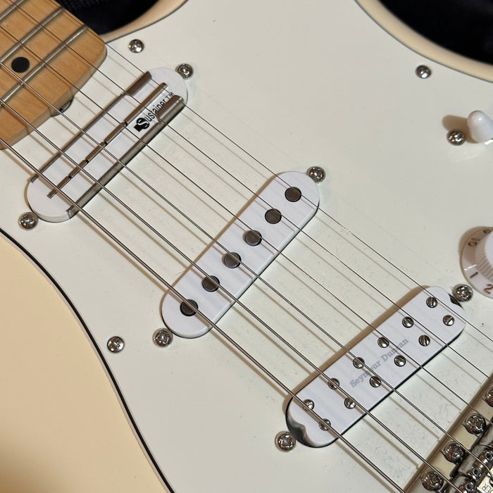 Fender Ed O'Brien EOB Sustainer Stratocaster MIM White Electric Guitar w/ Gig Bag