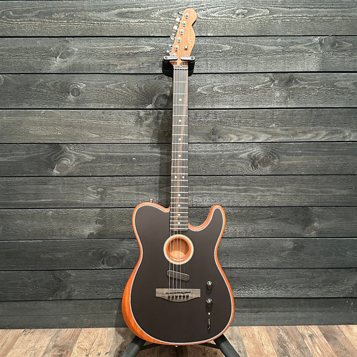 Fender American Acoustasonic Telecaster USA Acoustic Electric Guitar - Black