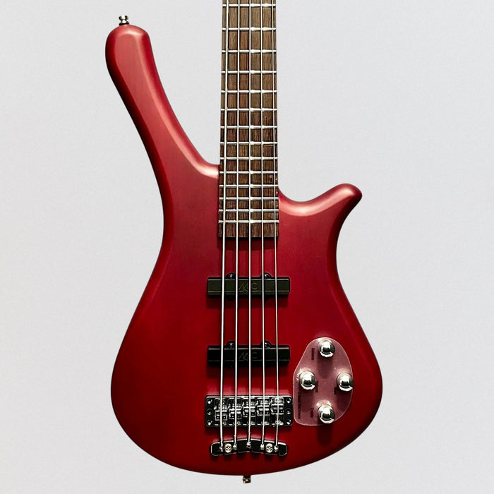 Warwick Rockbass Fortress 5-String Electric Bass Guitar - Burgundy Red Transparent