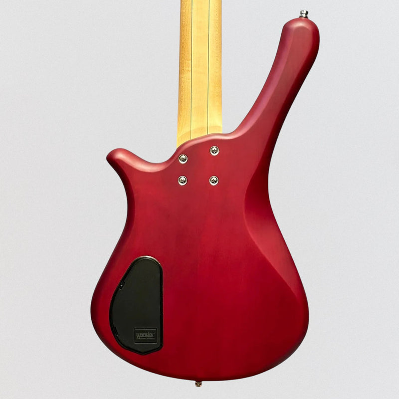 Warwick Rockbass Fortress 5-String Electric Bass Guitar - Burgundy Red Transparent