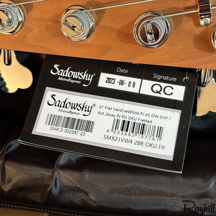 Sadowsky 2023 SMX Verdine White Limited Maple Fretboard 4 String Electric Bass Guitar