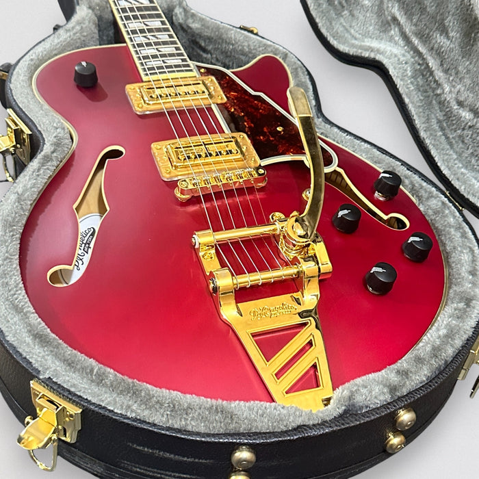 D'Angelico Deluxe Bob Weir SS 3 Semi-Hollow Electric Guitar - Satin Trans Wine