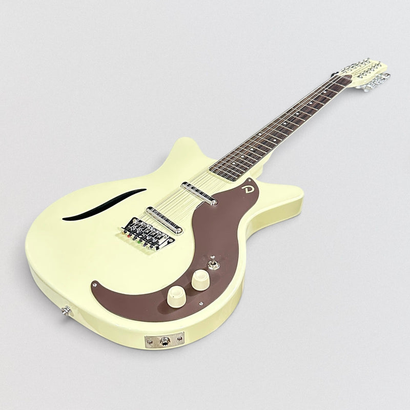 Danelectro D59V12-VWHT Shorthorn Shape Vintage 12-String Electric Guitar - White