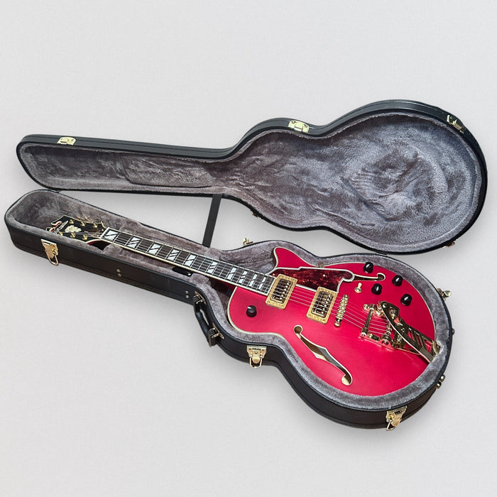 D'Angelico Deluxe Bob Weir SS 3 Semi-Hollow Electric Guitar - Satin Trans Wine