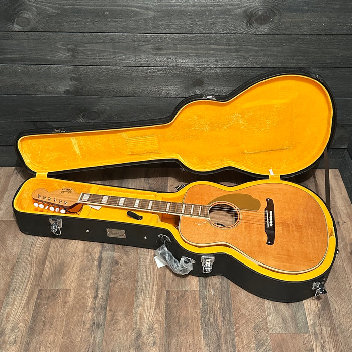 Fender California Vintage Malibu Concert Acoustic Electric Guitar w/ Case - Aged Natural
