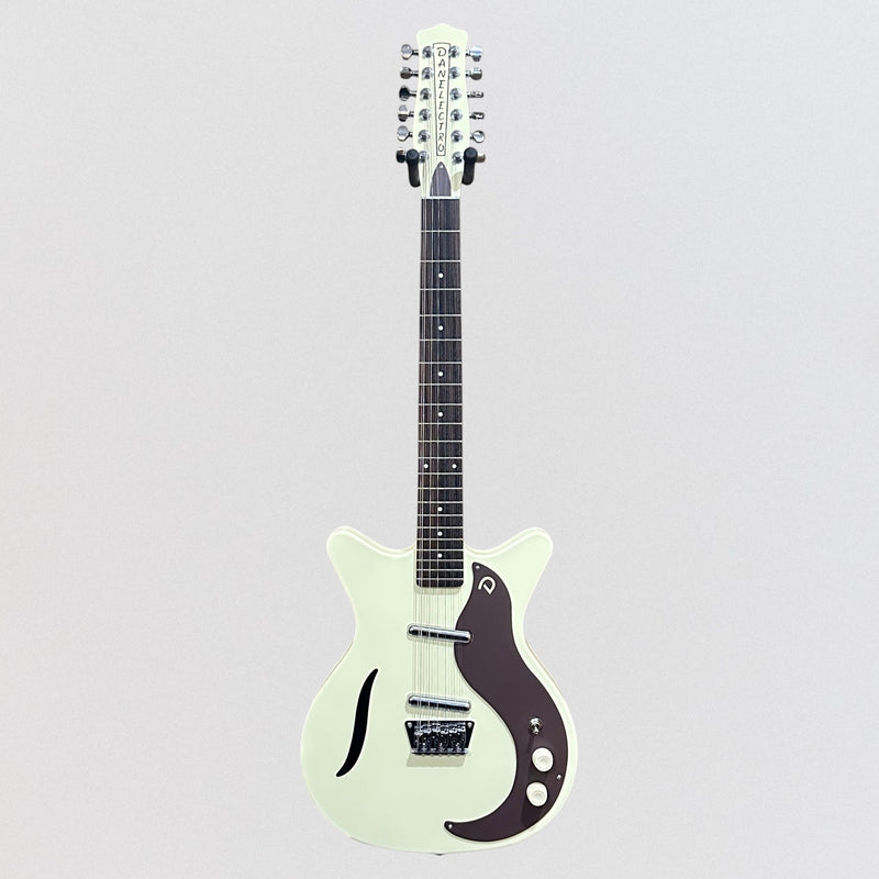 Danelectro D59V12-VWHT Shorthorn Shape Vintage 12-String Electric Guitar - White
