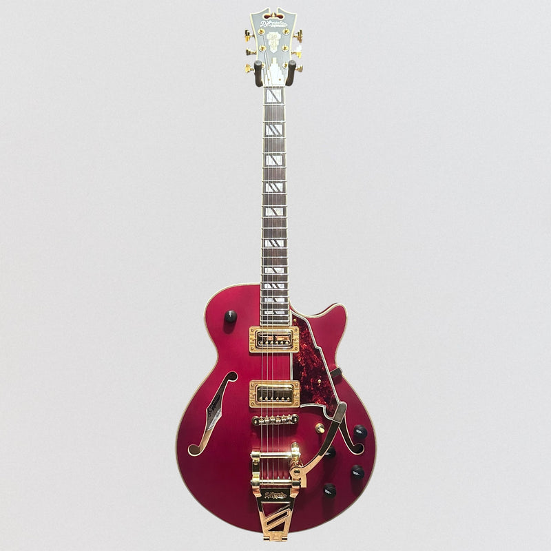 D'Angelico Deluxe Bob Weir SS 3 Semi-Hollow Electric Guitar - Satin Trans Wine
