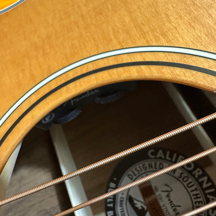 Fender California Vintage Malibu Concert Acoustic Electric Guitar w/ Case - Aged Natural