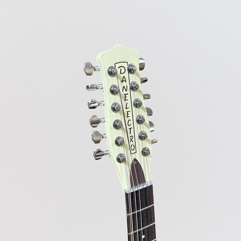 Danelectro D59V12-VWHT Shorthorn Shape Vintage 12-String Electric Guitar - White