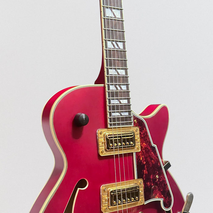 D'Angelico Deluxe Bob Weir SS 3 Semi-Hollow Electric Guitar - Satin Trans Wine