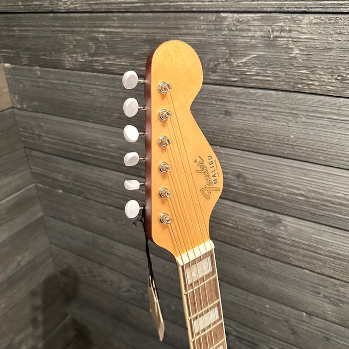 Fender California Vintage Malibu Concert Acoustic Electric Guitar w/ Case - Aged Natural