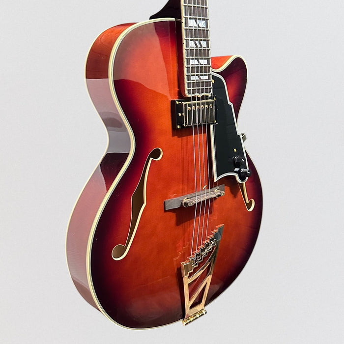 D'Angelico Excel 16 Hollowbody Electric Guitar With Seymour Duncan DA-59 - Amaretto Burst