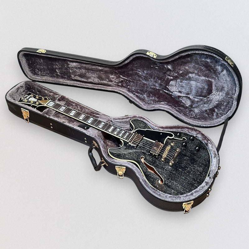D'Angelico Excel Mini DC Semi Hollow body Electric Guitar - Black Dog