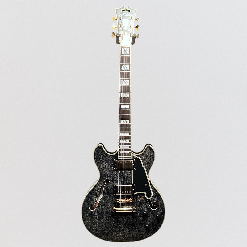 D'Angelico Excel Mini DC Semi Hollow body Electric Guitar - Black Dog