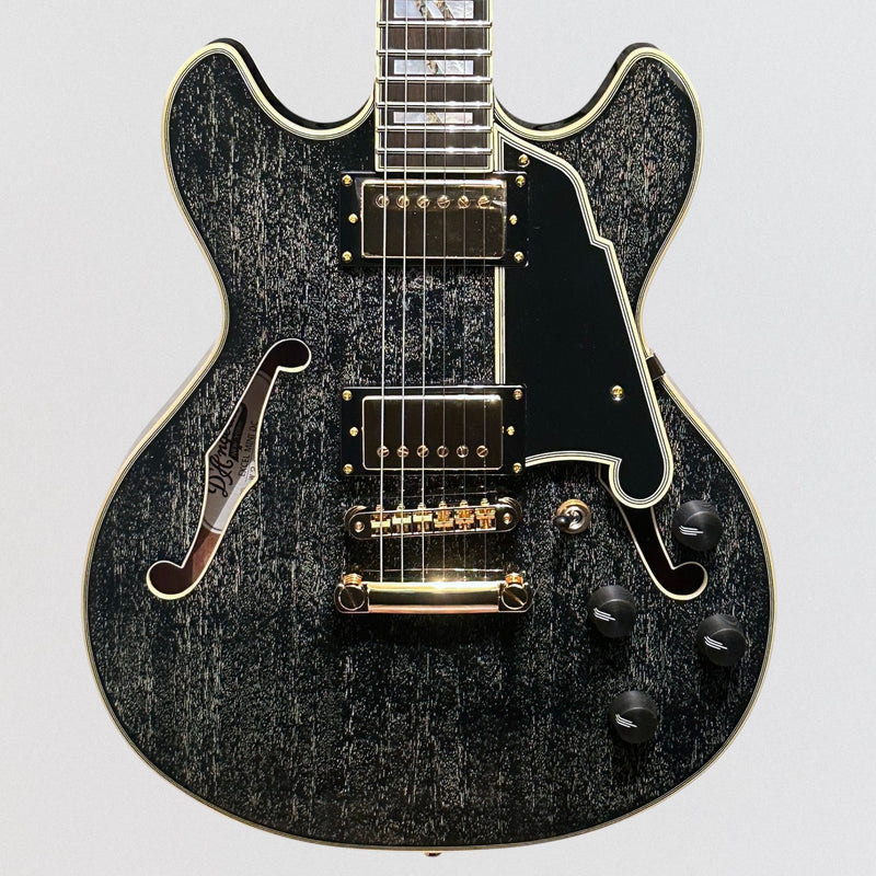 D'Angelico Excel Mini DC Semi Hollow body Electric Guitar - Black Dog