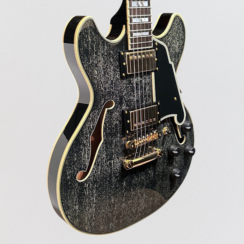 D'Angelico Excel Mini DC Semi Hollow body Electric Guitar - Black Dog