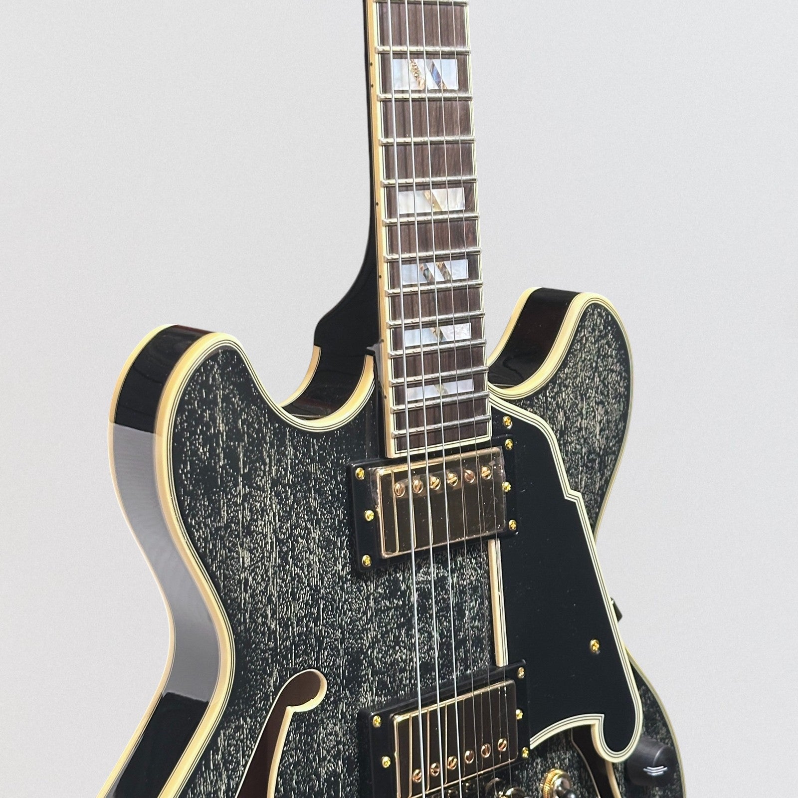 D'Angelico Excel Mini DC Semi Hollow body Electric Guitar - Black