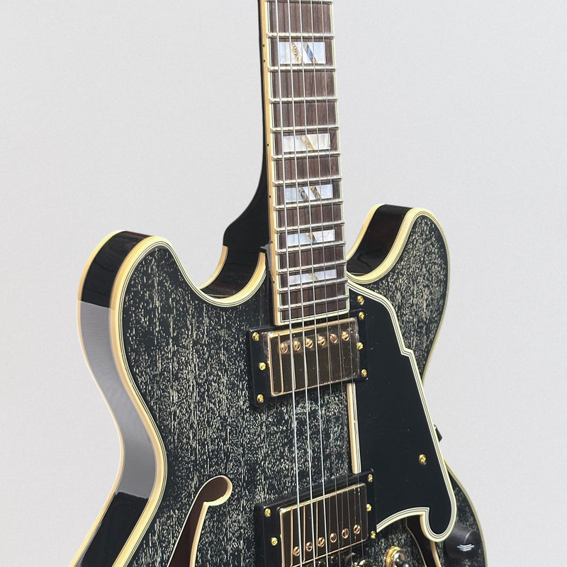 D'Angelico Excel Mini DC Semi Hollow body Electric Guitar - Black Dog
