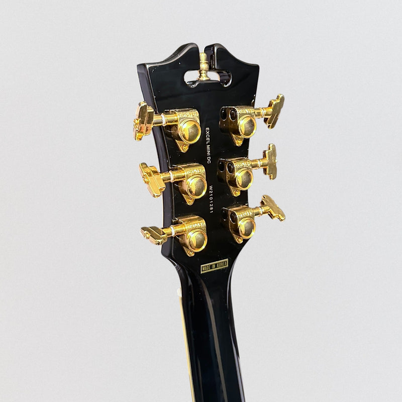 D'Angelico Excel Mini DC Semi Hollow body Electric Guitar - Black Dog