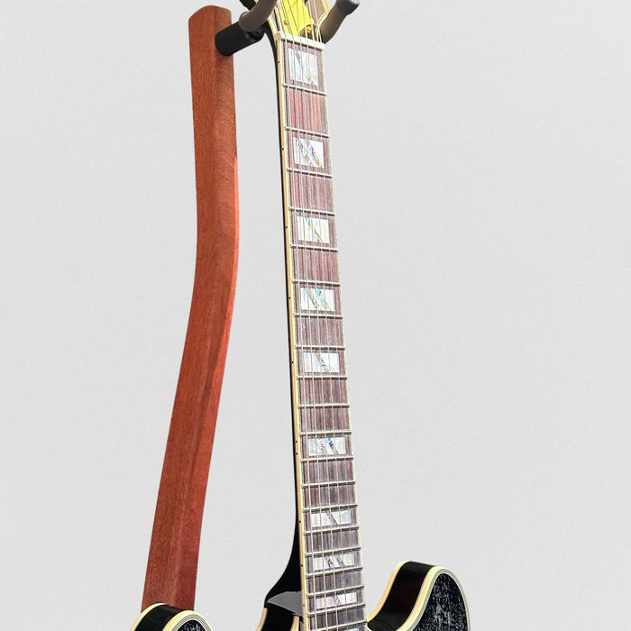 D'Angelico Excel Series DC Semi-Hollow Electric Guitar w/ USA Seymour Duncan Humbuckers - Black Dog