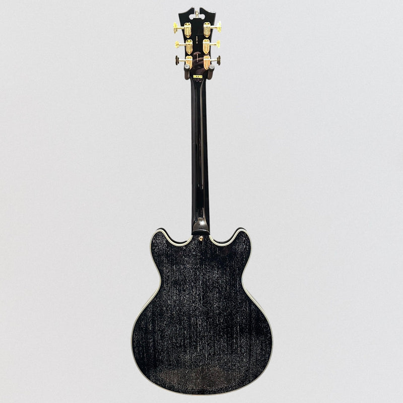 D'Angelico Excel Series DC Semi-Hollow Electric Guitar w/ USA Seymour Duncan Humbuckers - Black Dog