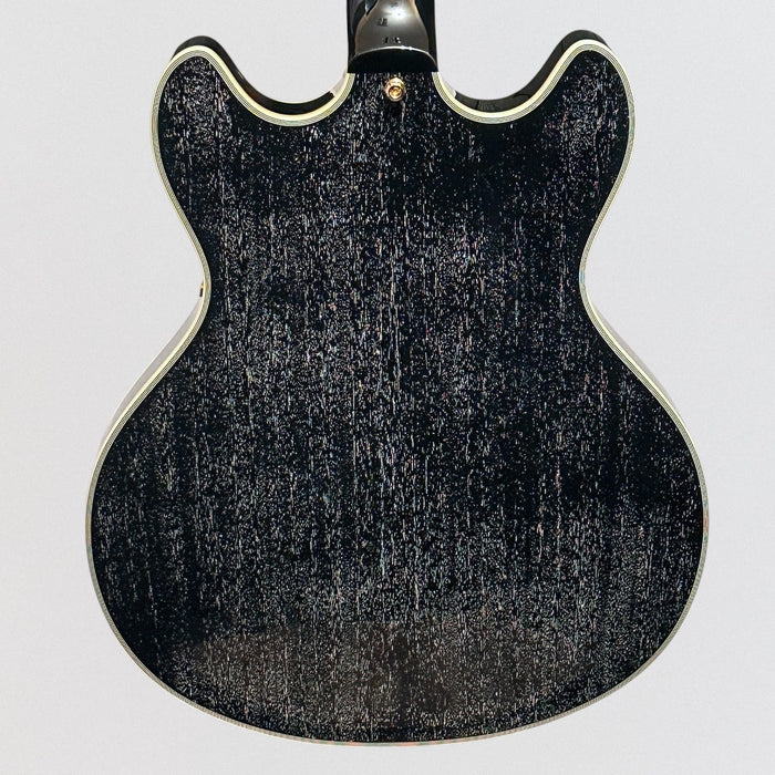 D'Angelico Excel Series DC Semi-Hollow Electric Guitar w/ USA Seymour Duncan Humbuckers - Black Dog