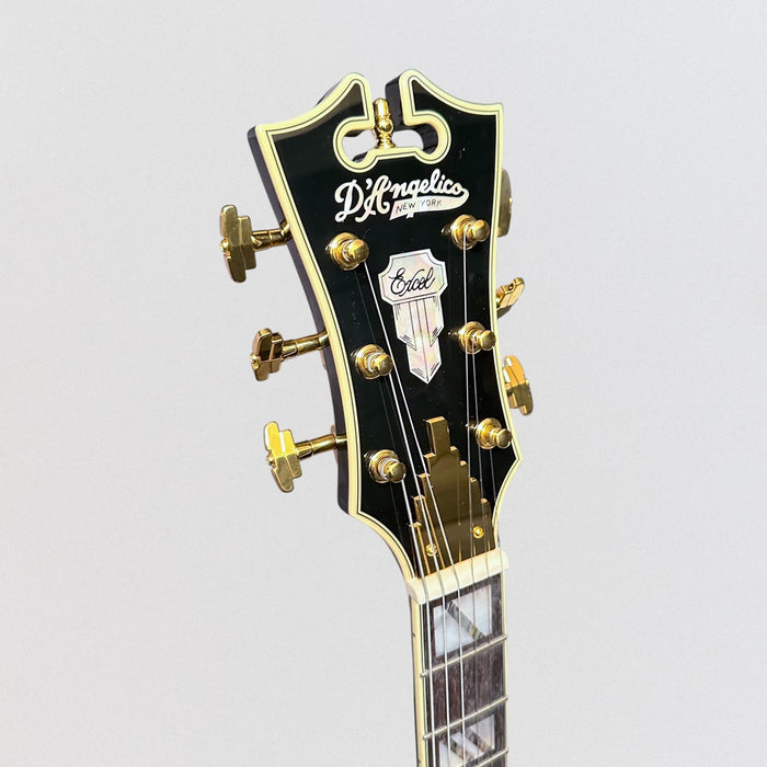 D'Angelico Excel Series DC Semi-Hollow Electric Guitar w/ USA Seymour Duncan Humbuckers - Black Dog