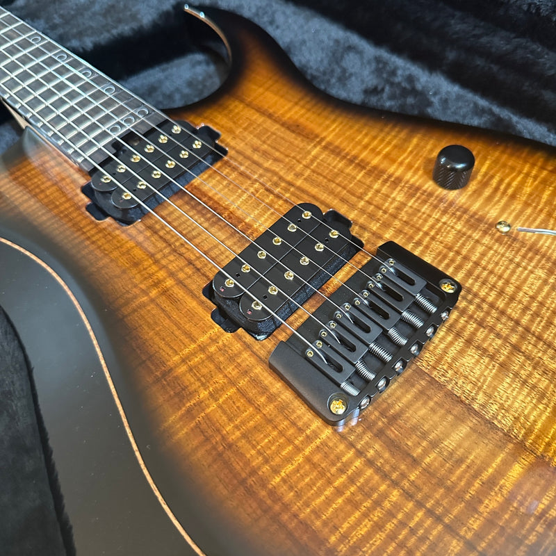 Schecter USA Custom Shop Sunset Extreme Exotic 6 Flamed Koa Electric Guitar - Tabacco Sunburst