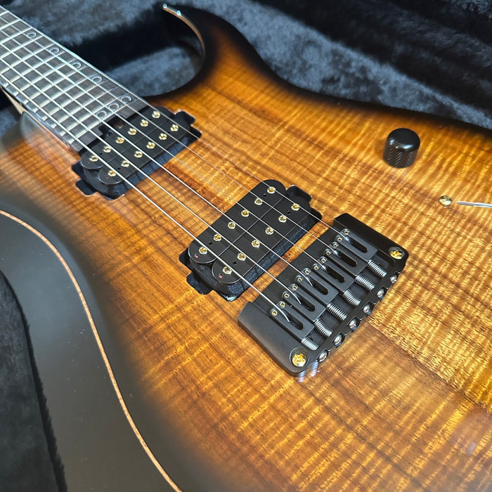 Schecter USA Custom Shop Sunset Extreme Exotic 6 Flamed Koa Electric Guitar - Tabacco Sunburst