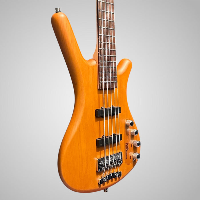 Warwick RockBass Corvette Basic 5 String Black Electric Bass Guitar - Honey Violin