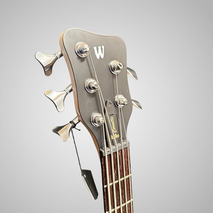 Warwick RockBass Corvette Basic 5 String Black Electric Bass Guitar - Honey Violin