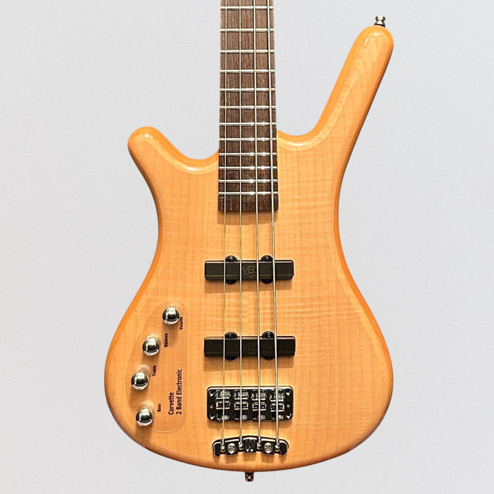 Warwick RockBass Corvette Premium 4-String Left Handed Electric Bass Guitar - Natural