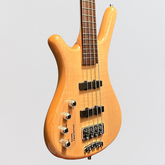Warwick RockBass Corvette Premium 4-String Left Handed Electric Bass Guitar - Natural
