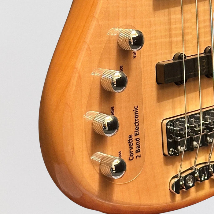 Warwick RockBass Corvette Premium 4-String Left Handed Electric Bass Guitar - Natural