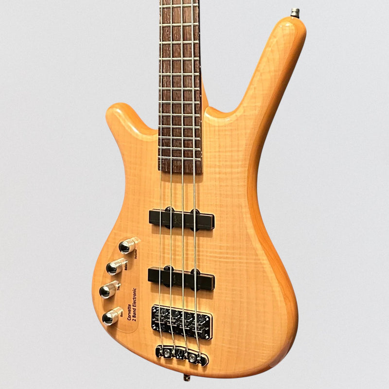 Warwick RockBass Corvette Premium 4-String Left Handed Electric Bass Guitar - Natural