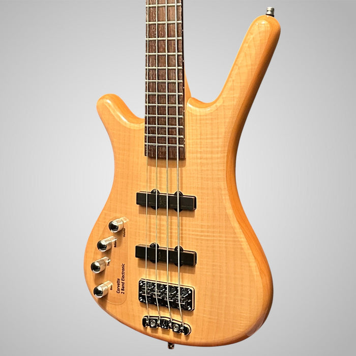 Warwick RockBass Corvette Premium 4-String Left Handed Electric Bass Guitar - Natural